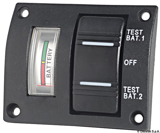 Pannellino tester per 2 batterie IP56